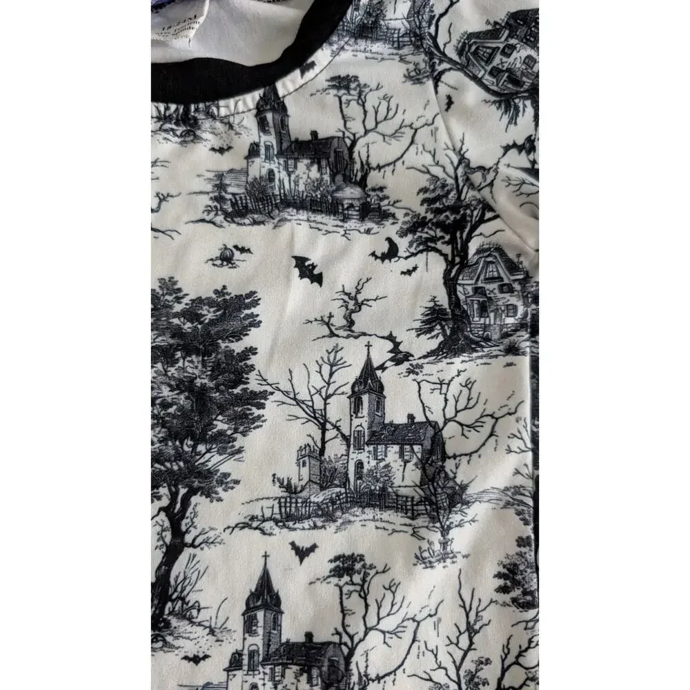 Sweet Bluebonnet Children's Boutique Spooky Halloween Haunted House Pajama Set